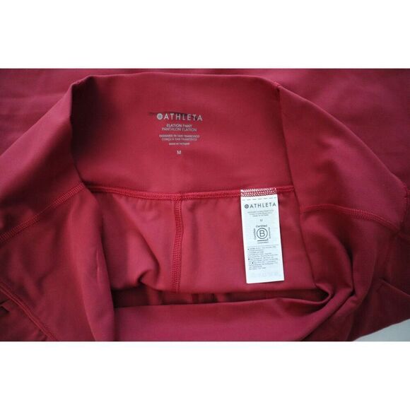 Athleta 533562-03 Women's Sz Medium Burgundy Semi-Fitted Elation Pants - Picture 4 of 9